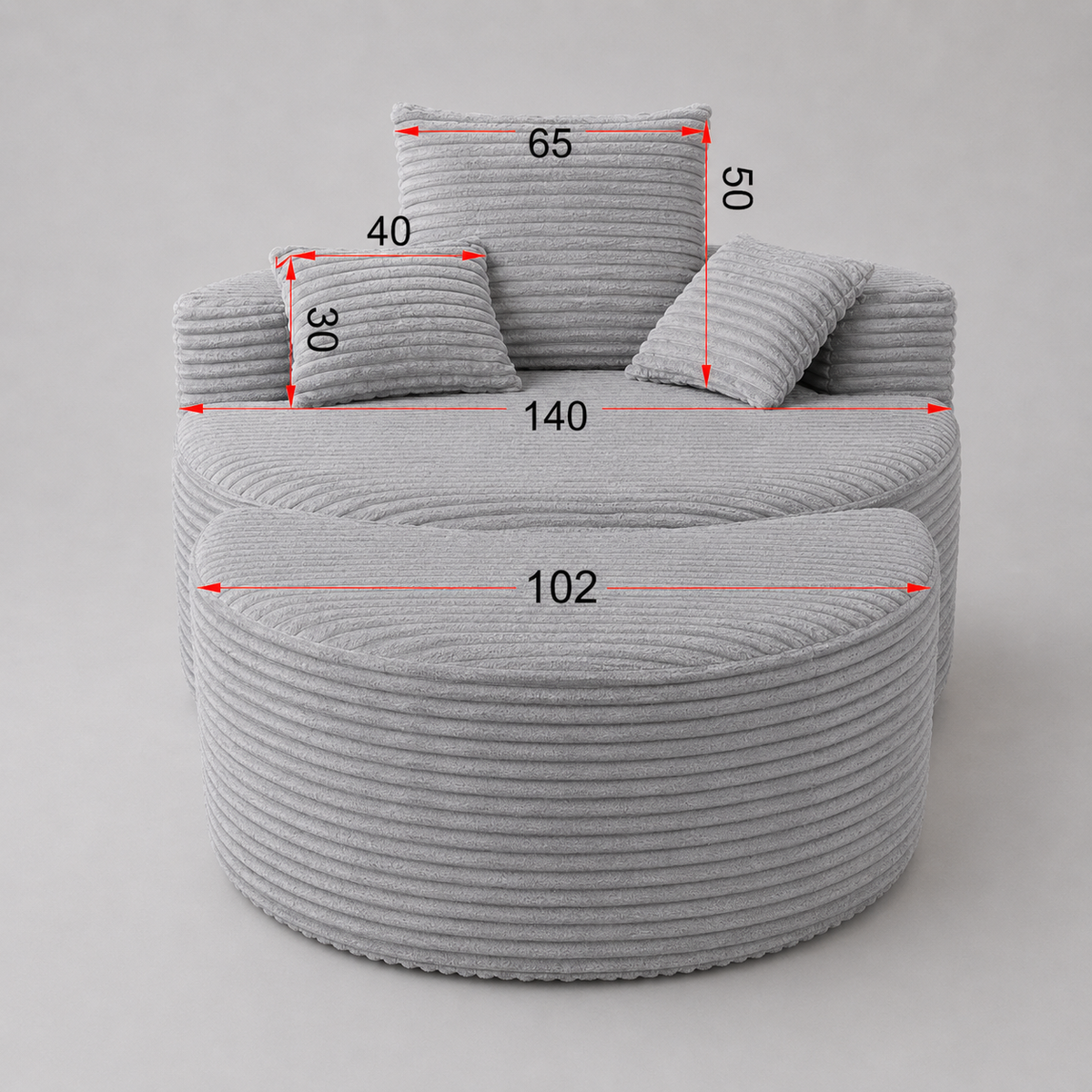Leon Lounge Armchair – Grey