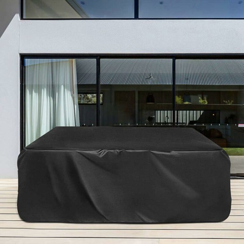 Garden Furniture Cover – Waterproof, Anti-UV 210T Polyester, 200x160x70cm, Black
