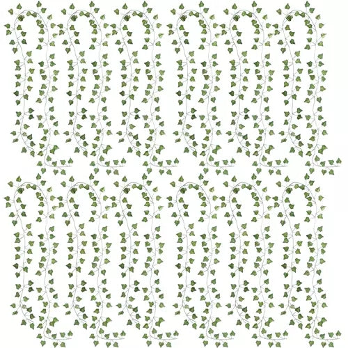 Ivy Garland – Realistic Leaf Design, 25m Green