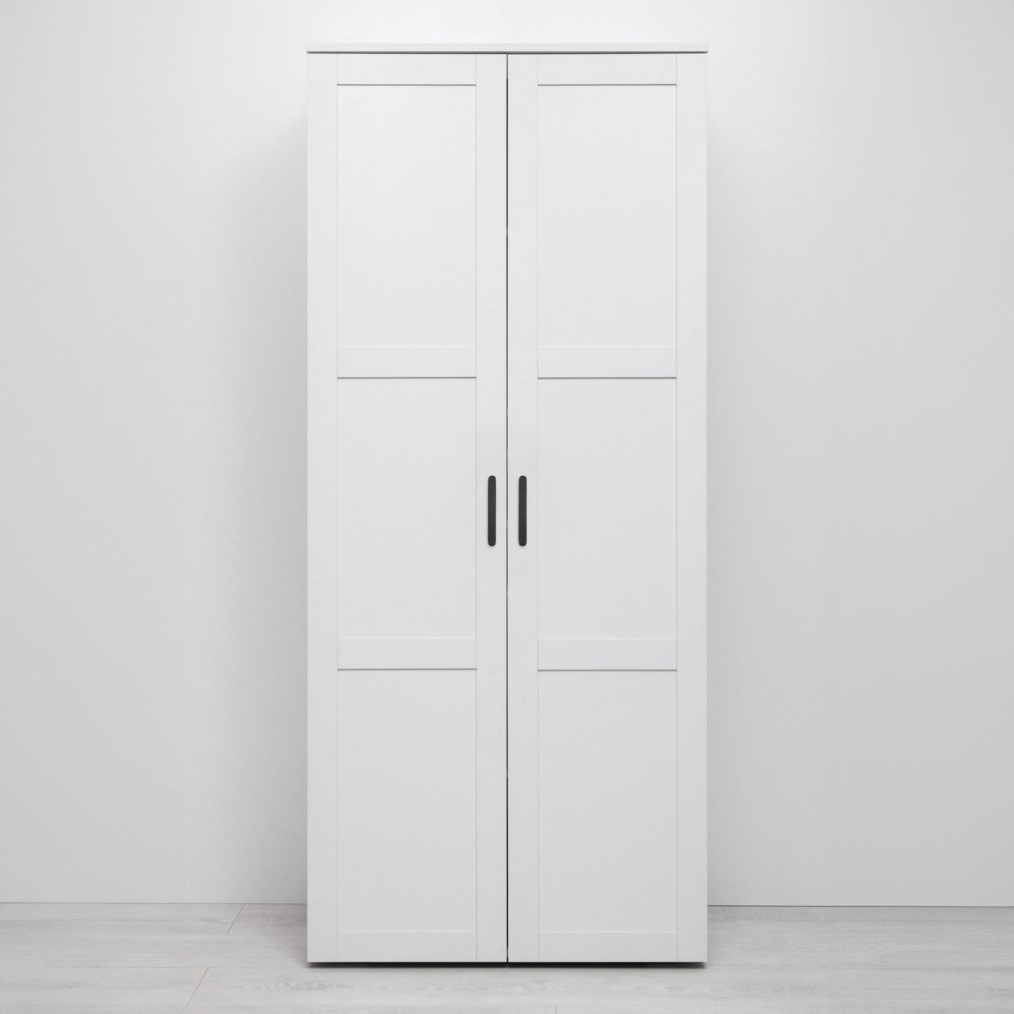 STOCKHOLM STORAGE CUPBOARD HAMPTONS - WHITE - BRASS AND BLACK