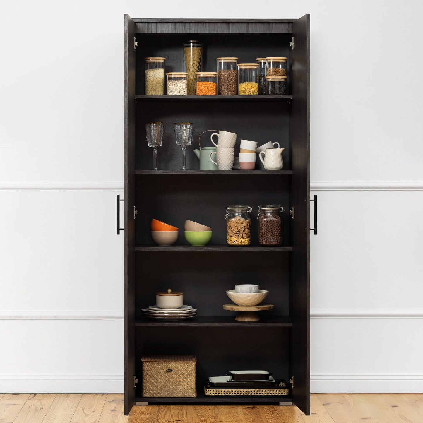 STOCKHOLM STORAGE CUPBOARD CLASSIC - NORDIC ASH - SQUARE AND OVAL OPTIONS