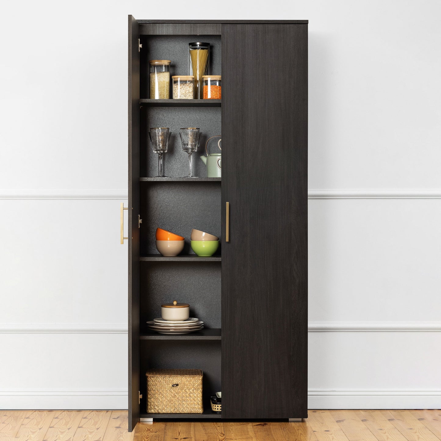 STOCKHOLM STORAGE CUPBOARD CLASSIC - NORDIC ASH - SQUARE AND OVAL OPTIONS