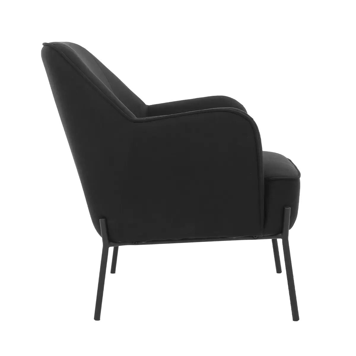 Hugo Armchair – Upholstered Comfort, Black