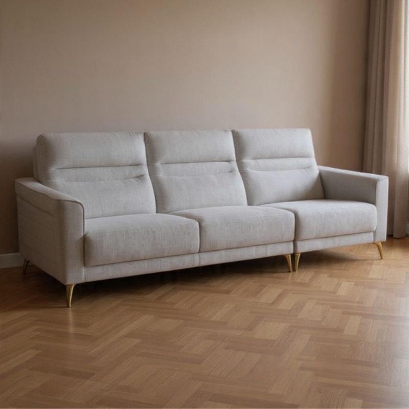 Maddison 3-Seater Sofa – Light Grey Fabric, Modern Design