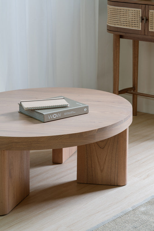 Apollo Round Solid Mindi Timber Coffee Table