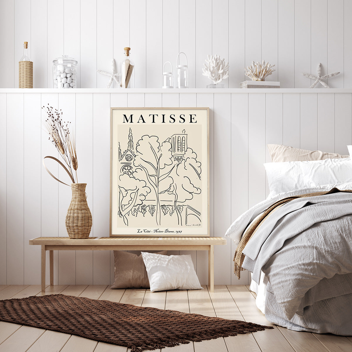 Wall Art Line Art By Henri Matisse Wood Frame Canvas