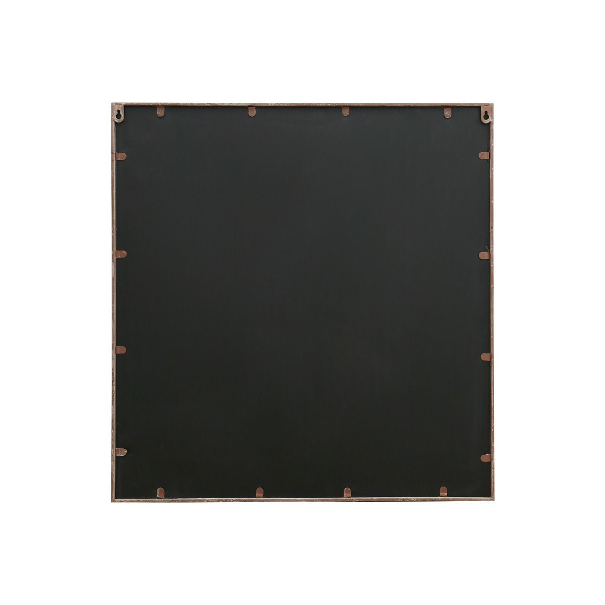 Emile Mirror – Vintage Iron Windowpane, Rustic Brown 70x73 cm