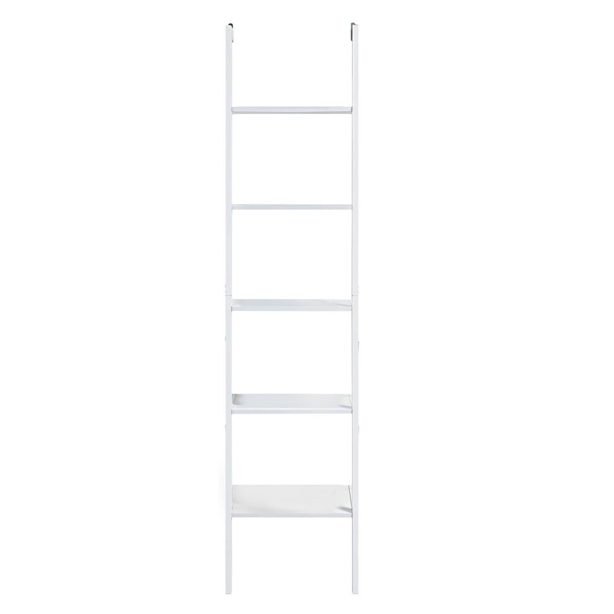 Amelia 5-Tier Ladder Shelf – Sturdy Metal Frame, White