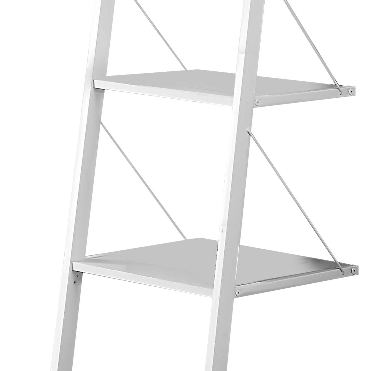 Amelia 5-Tier Ladder Shelf – Sturdy Metal Frame, White