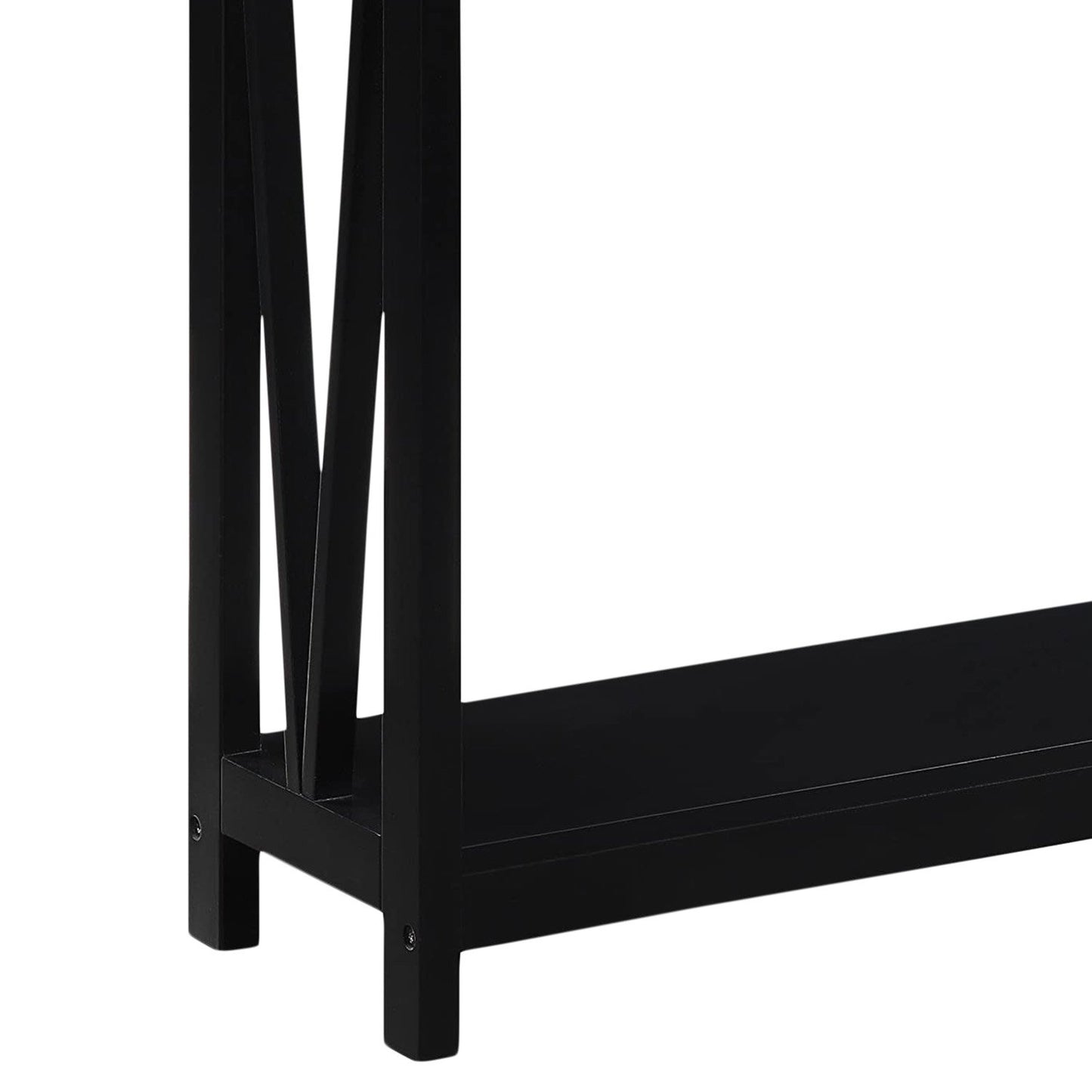 Sarantino Cielo 2-Tier Console Table Dark Walnut