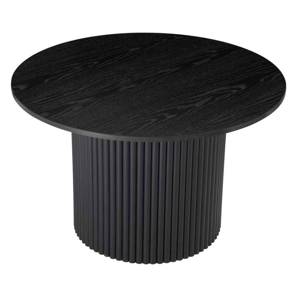 Luxe Ribbed Texture Wooden Coffee Table