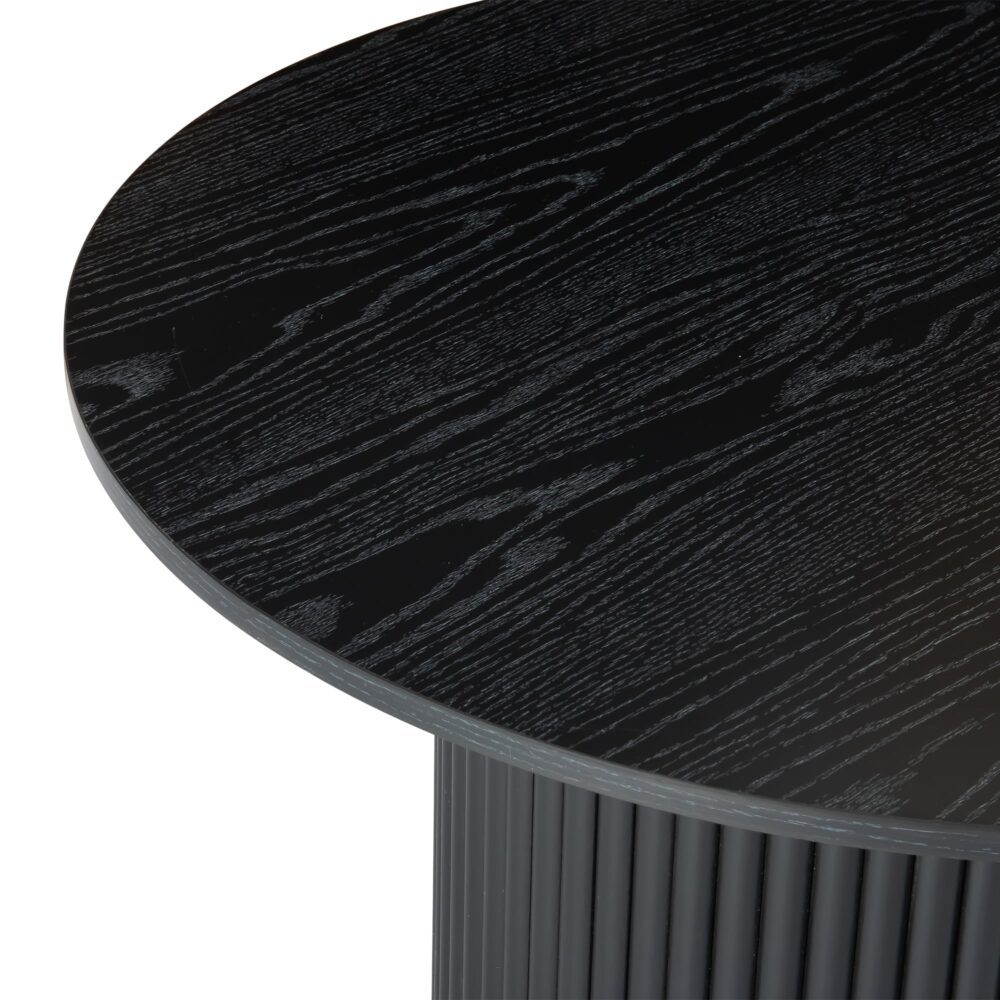 Luxe Ribbed Texture Wooden Coffee Table