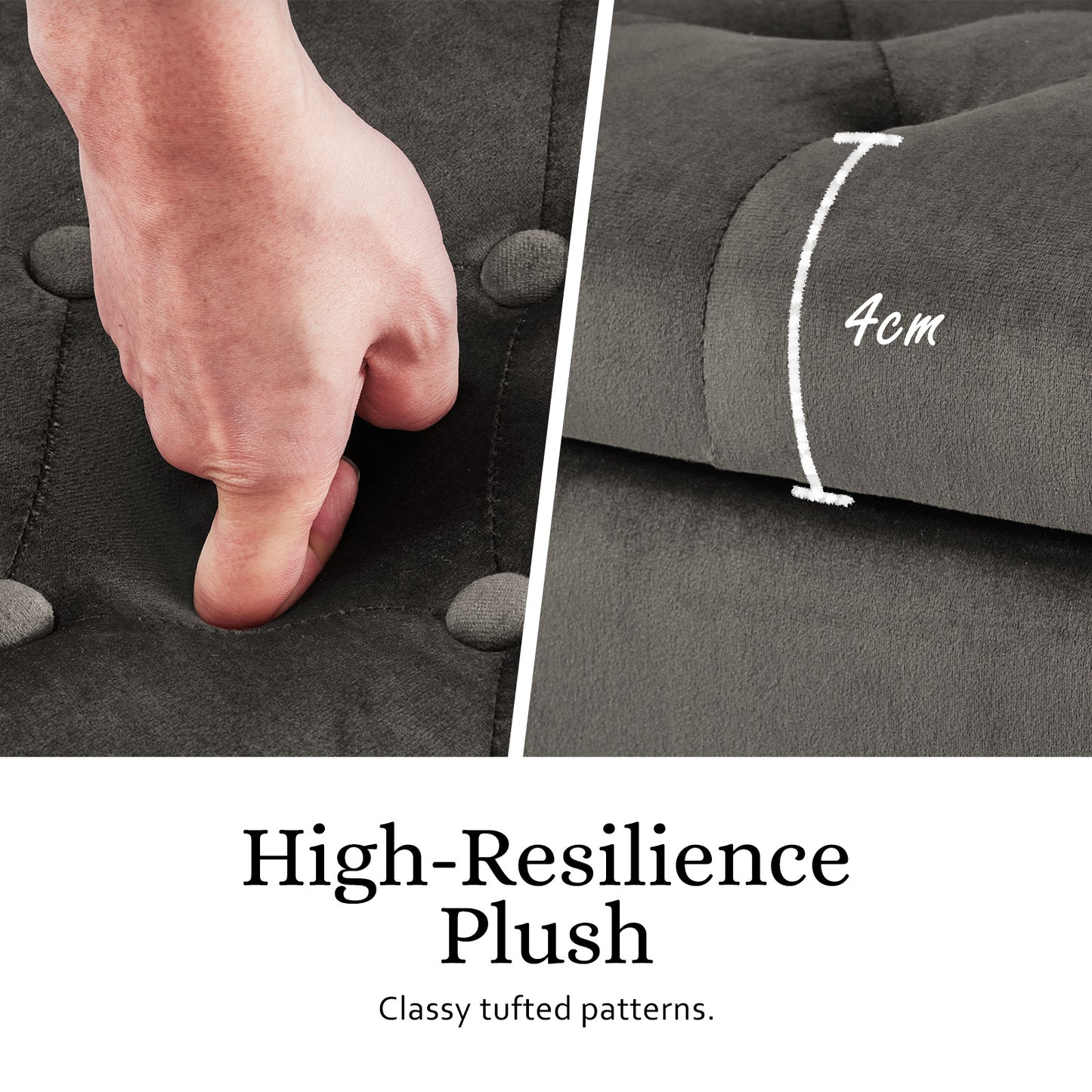Velvet Storage Ottoman – Sculptural Seating · Fast Dispatch · Limited Stock Only 30 left