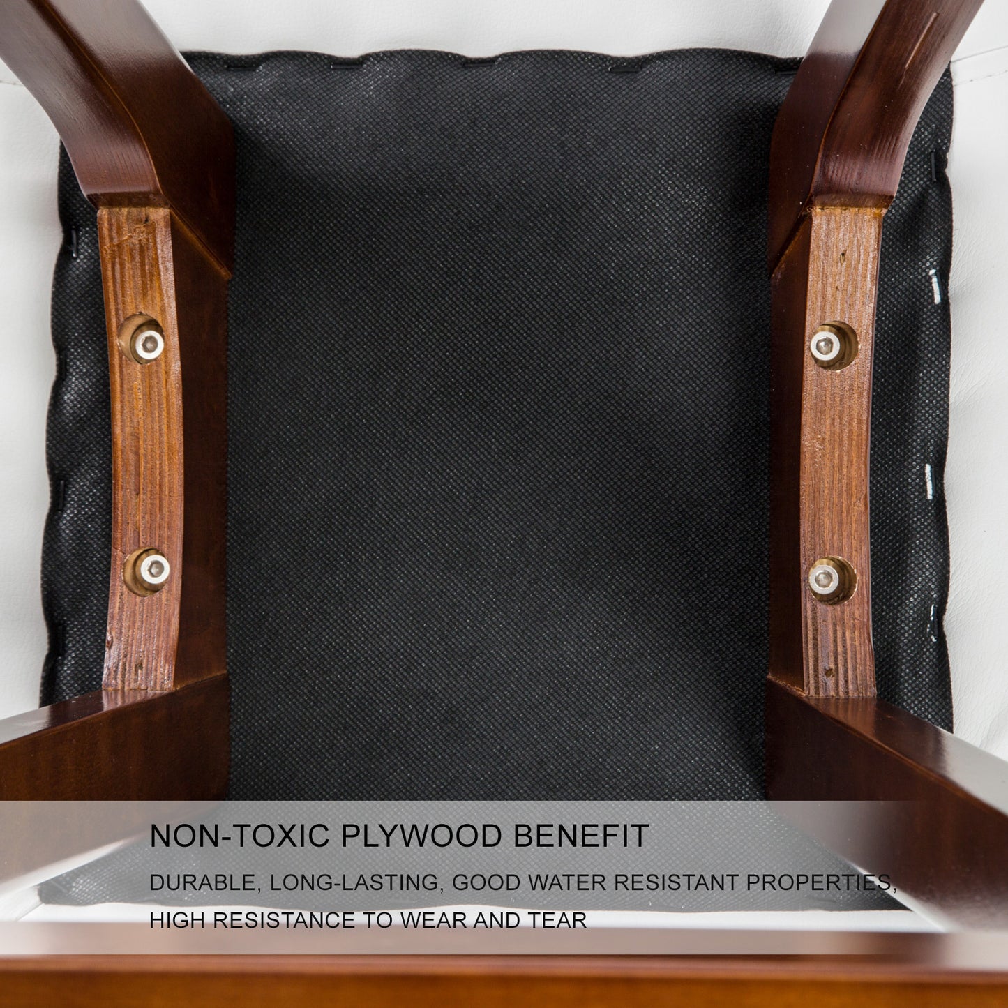 2X Wooden Bar Stool Dining Chair Leather SOPHIA 65cm