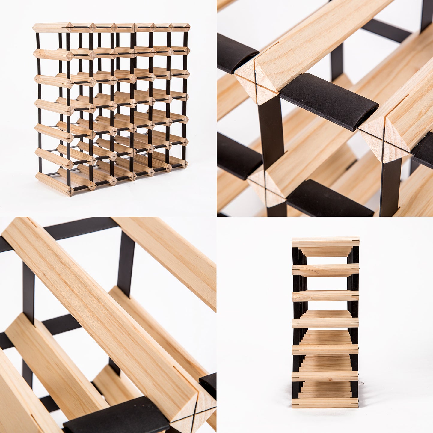 Timber Wine Rack Storage Cellar Organiser for Multiple Bottles