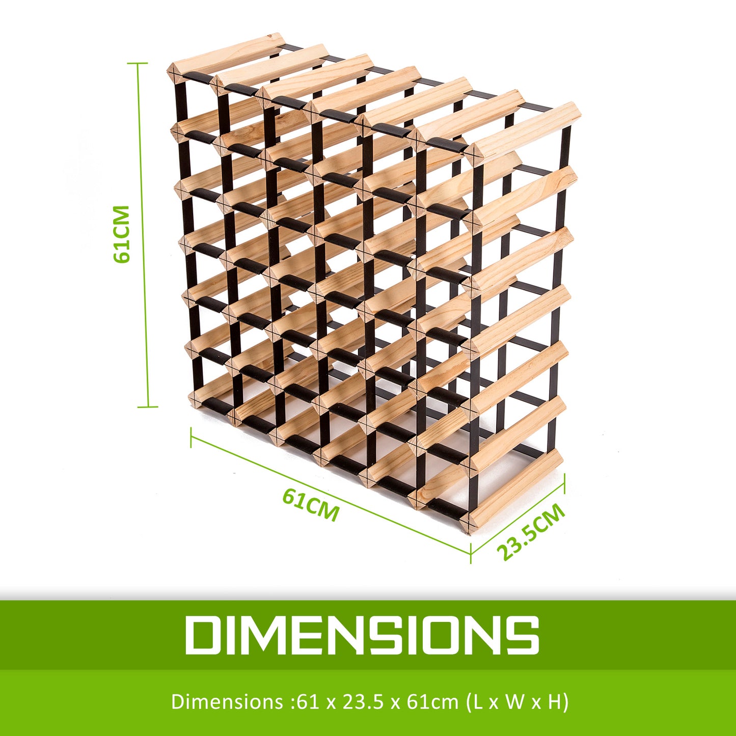Timber Wine Rack Storage Cellar Organiser for Multiple Bottles