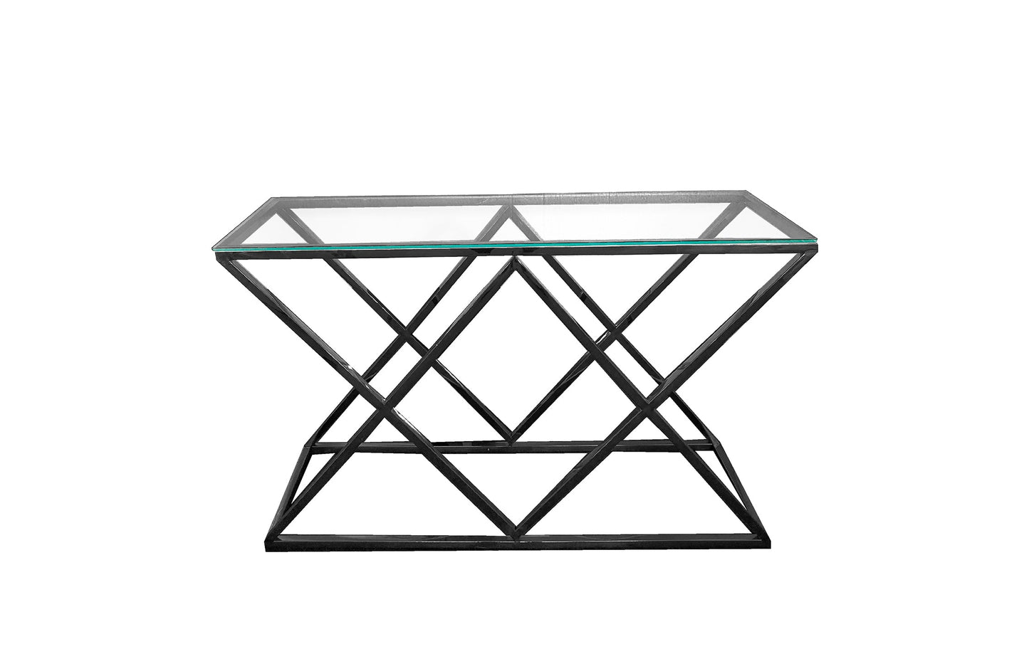 Alsea Console Table with Gold and Black Base - Glass and Marble Options