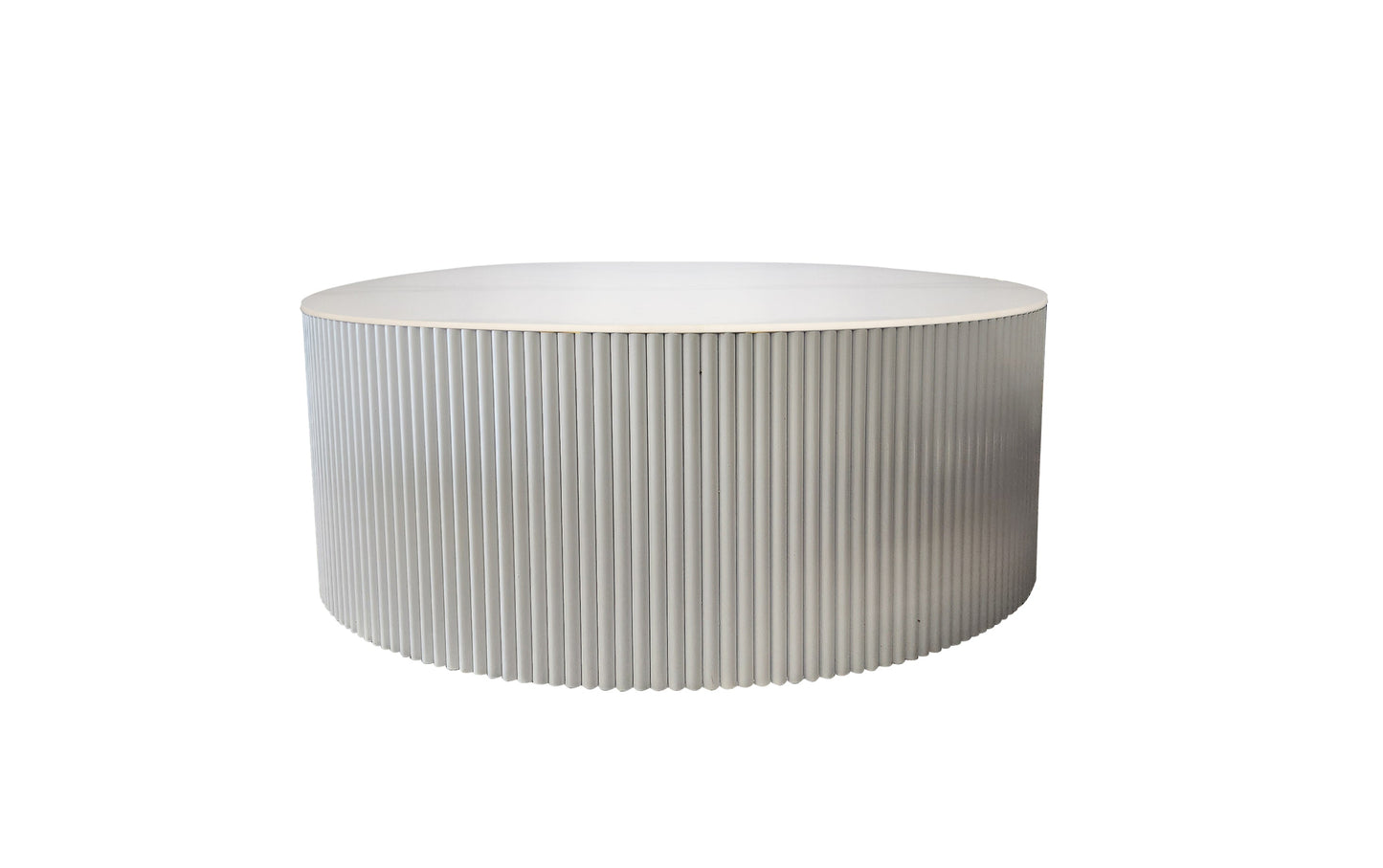 Ripple White Coffee Table - Black Marble