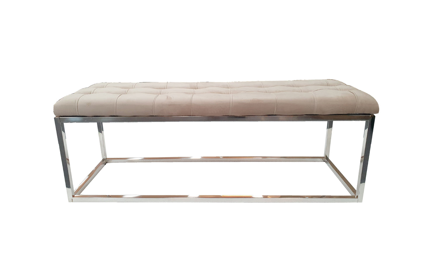 Holly Ottoman Silver Base - Multiple Seat Options