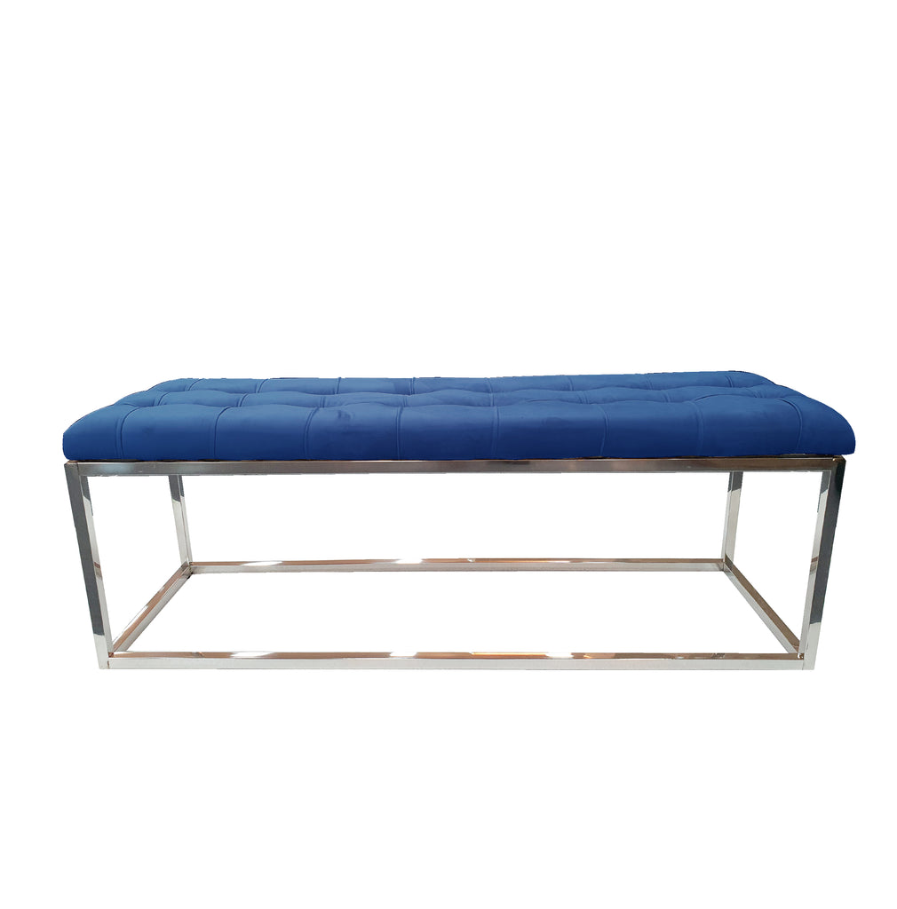 Holly Ottoman Silver Base - Multiple Seat Options