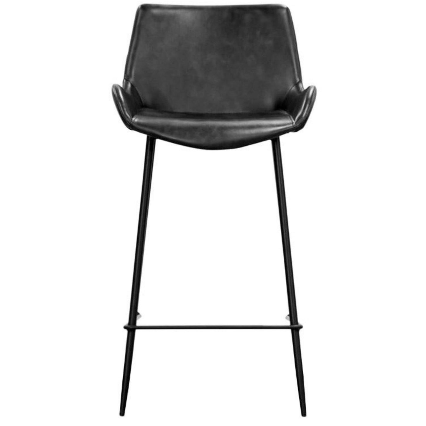 Brando Set of 2 PU Leather Upholstered Bar Chair Metal Leg Stool