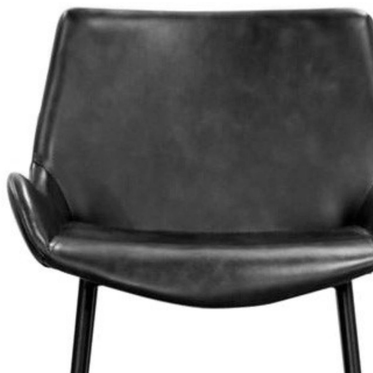 Brando Set of 2 PU Leather Upholstered Bar Chair Metal Leg Stool