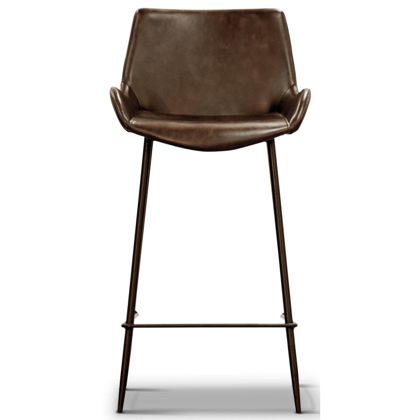 Brando Set of 2 PU Leather Upholstered Bar Chair Metal Leg Stool