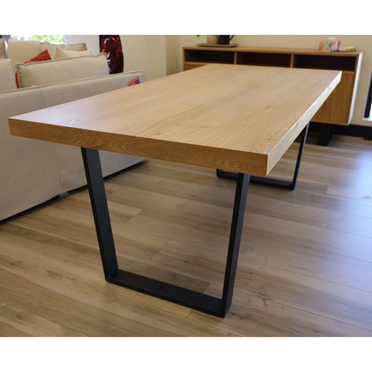 Petunia 9pc 210cm Dining Table Set 8 Arched Back Chair Elm Timber Wood