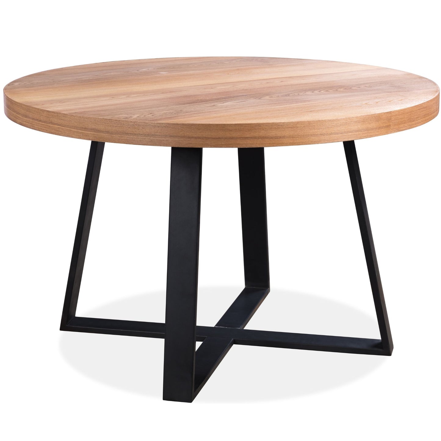Petunia 5pc 120cm Round Dining Table Set 4 Wishbone Chair Elm Timber Wood