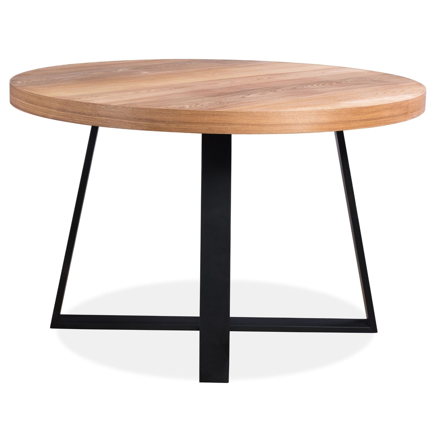 Petunia 5pc 120cm Round Dining Table Set 4 Wishbone Chair Elm Timber Wood