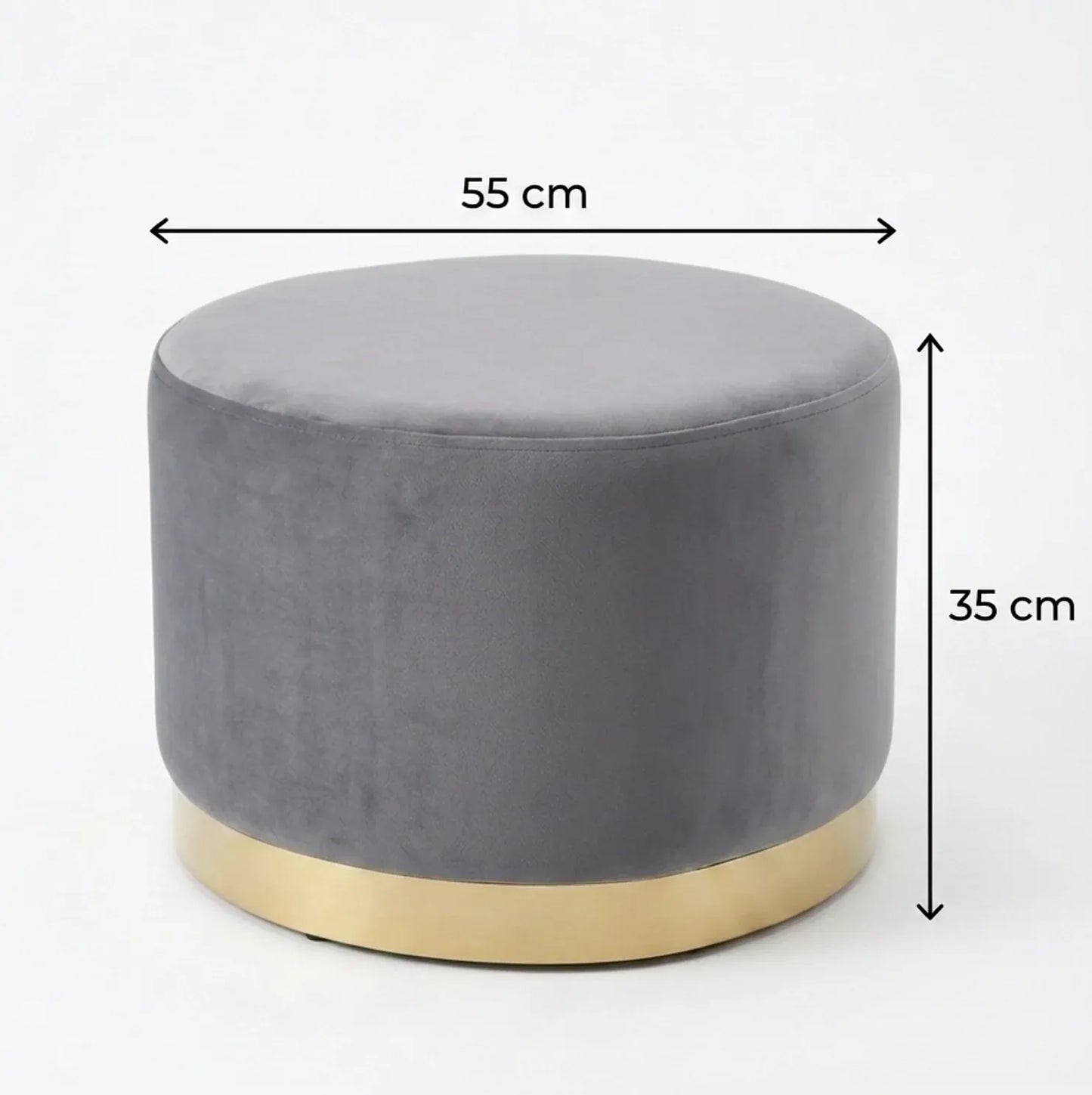 Interior Ave - Monaco Round Ottoman - Ocean