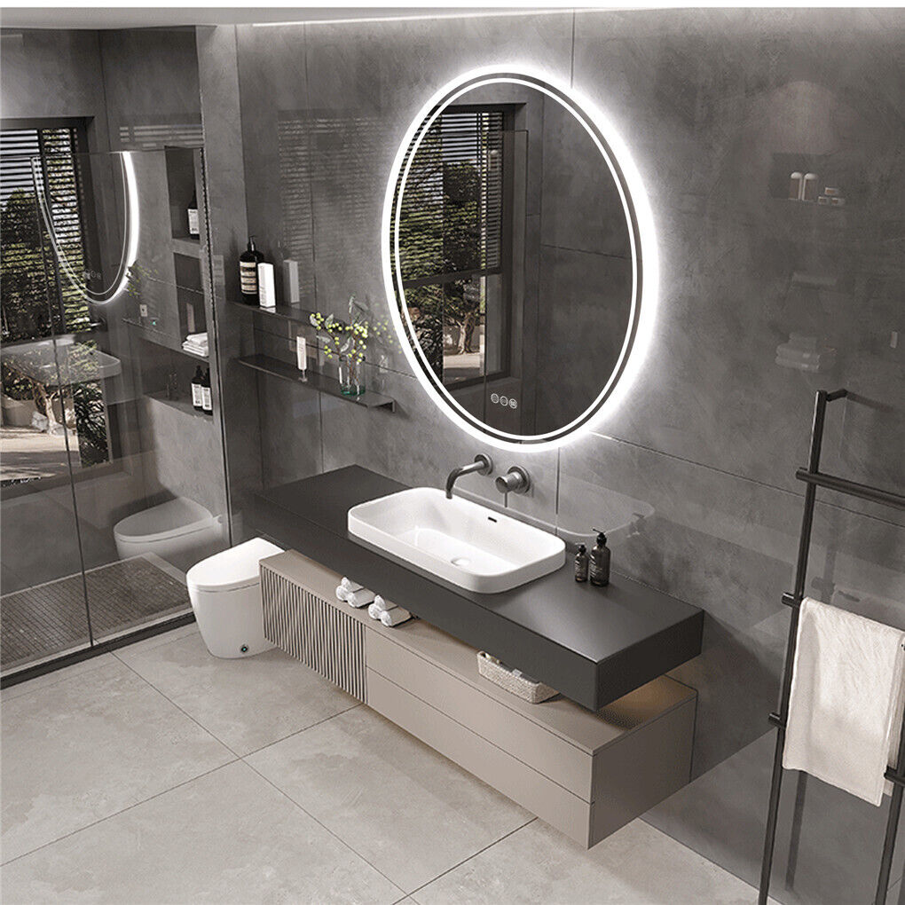 Interior Ave - LED Round Frameless Salon / Bathroom Wall Mirror