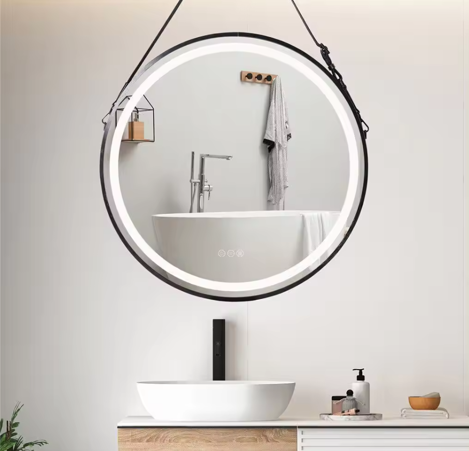 Interior Ave - LED Round Hanging Salon / Bathroom Wall Mirror