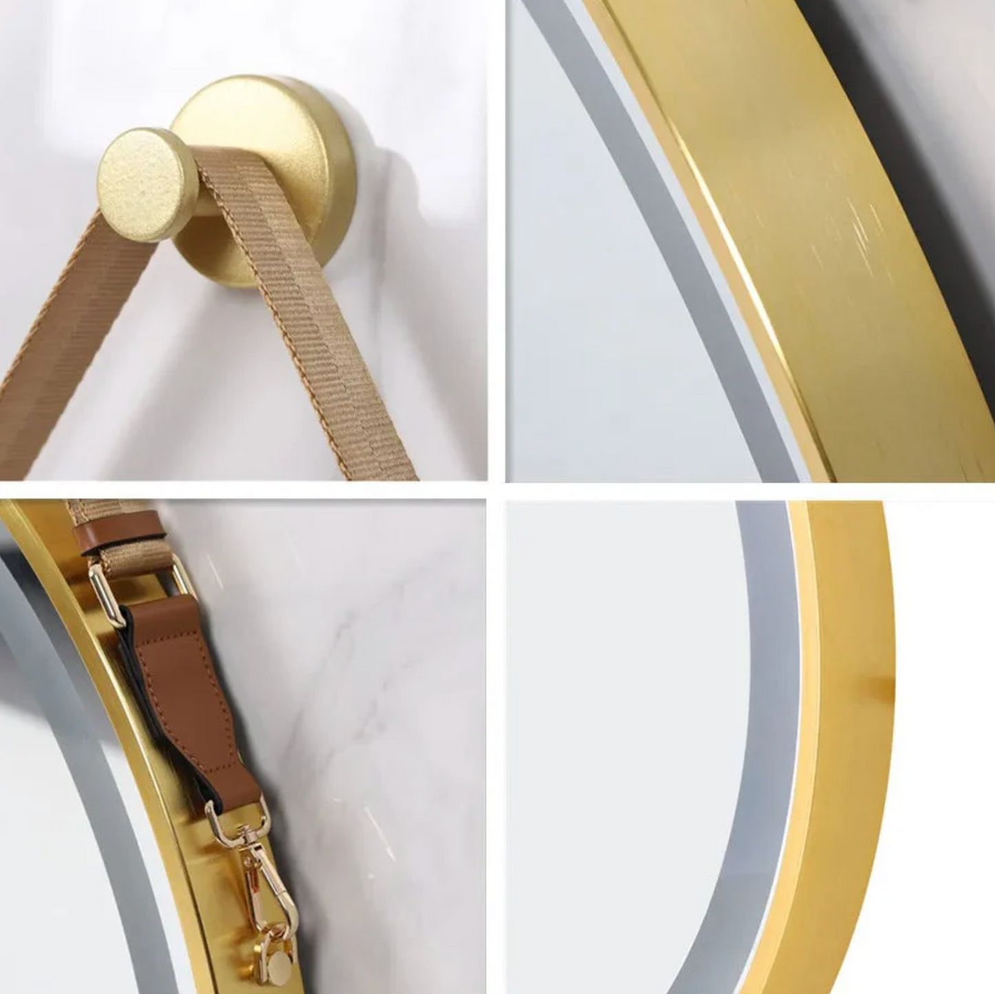 Interior Ave - LED Round Hanging Salon / Bathroom Wall Mirror