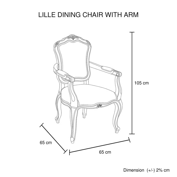 Oak Wood White Washed Finish Arm Chair Dining Set
