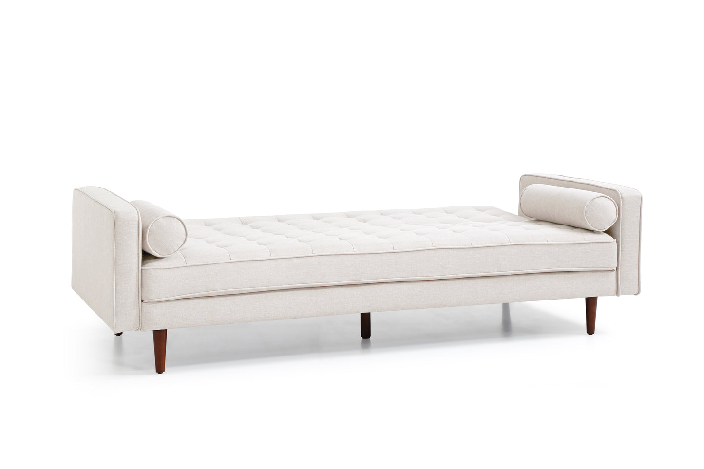Sofa Bed 3 Seater Button Tufted Lounge Set for Living Room Couch in Fabric and Velvet