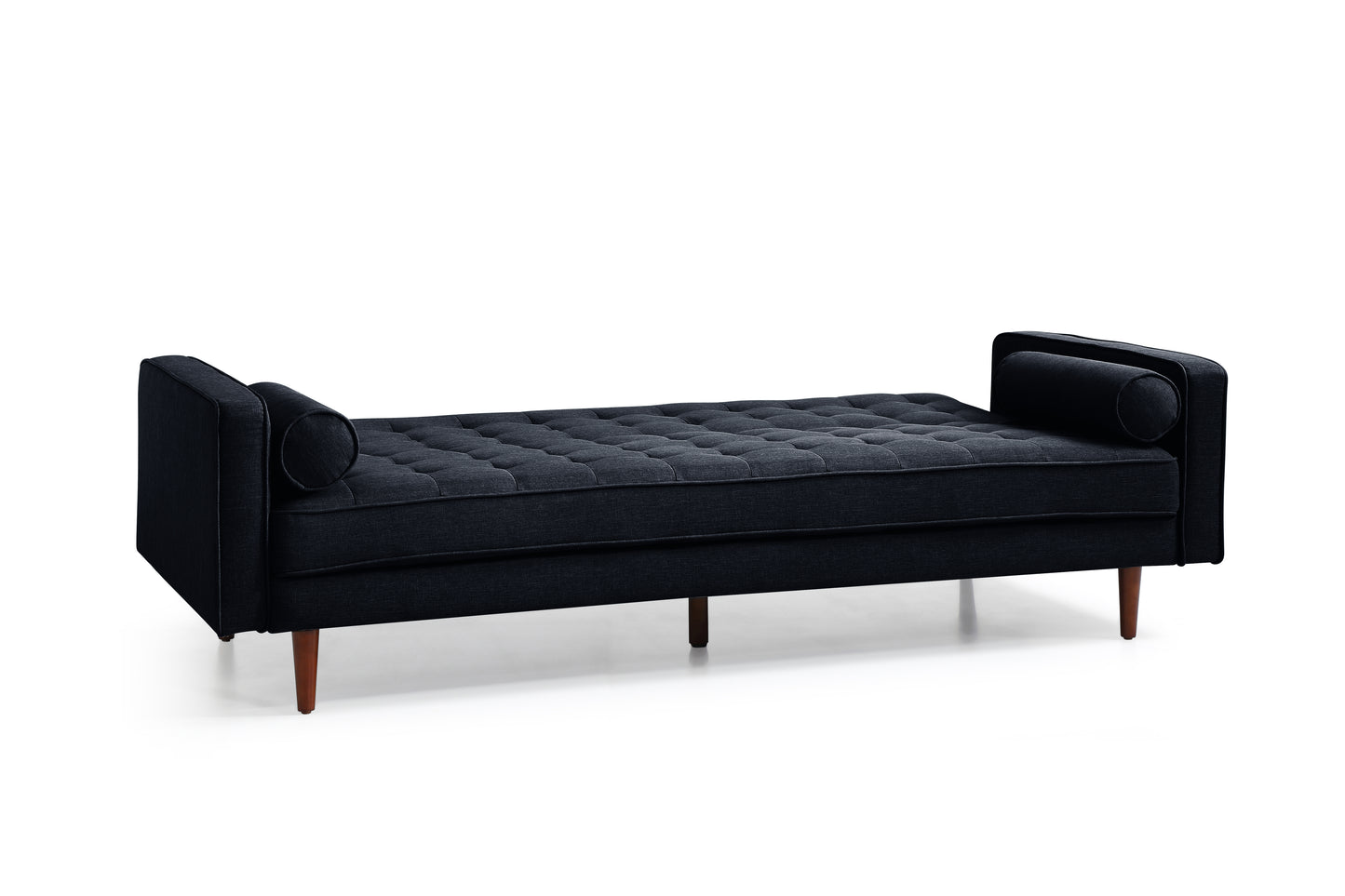 Sofa Bed 3 Seater Button Tufted Lounge Set for Living Room Couch in Fabric and Velvet