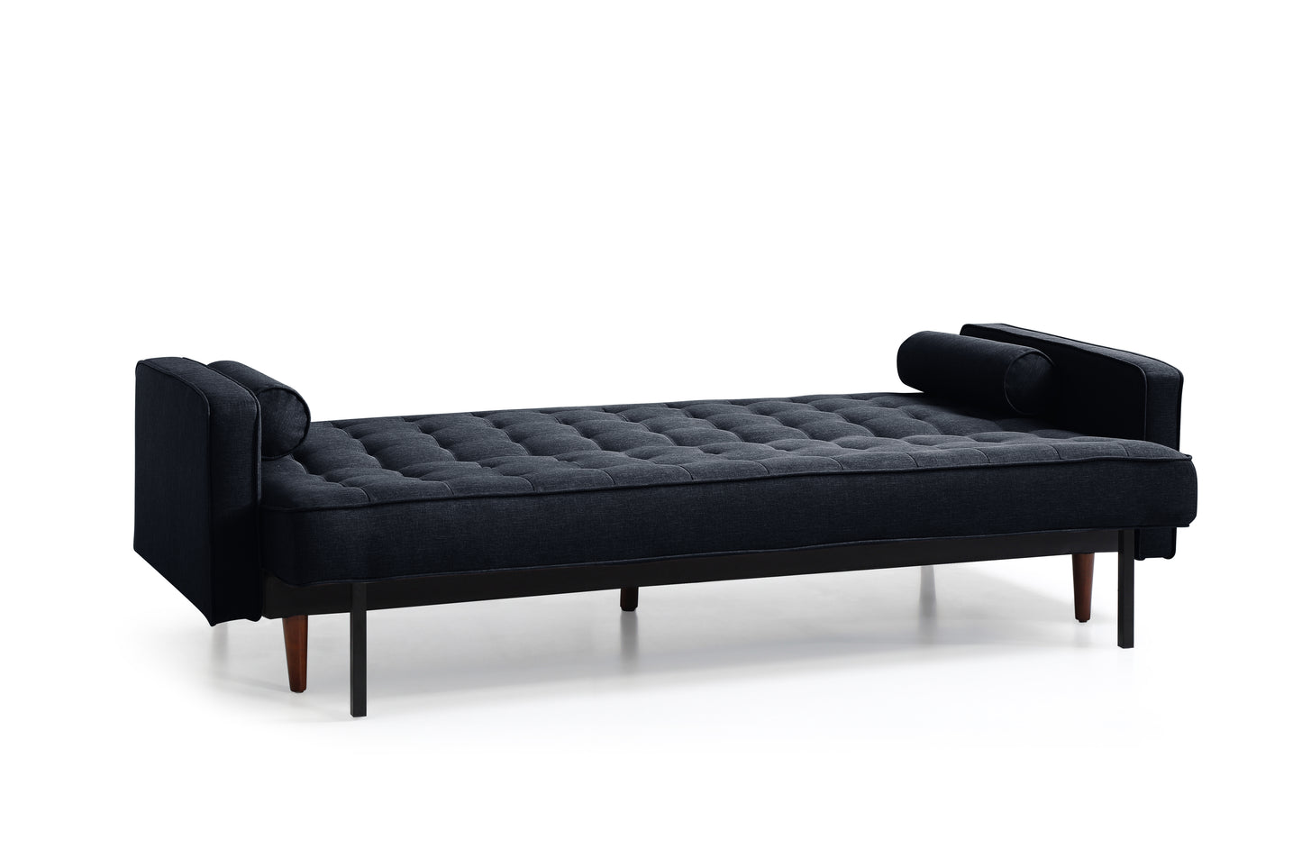 Sofa Bed 3 Seater Button Tufted Lounge Set for Living Room Couch in Fabric and Velvet