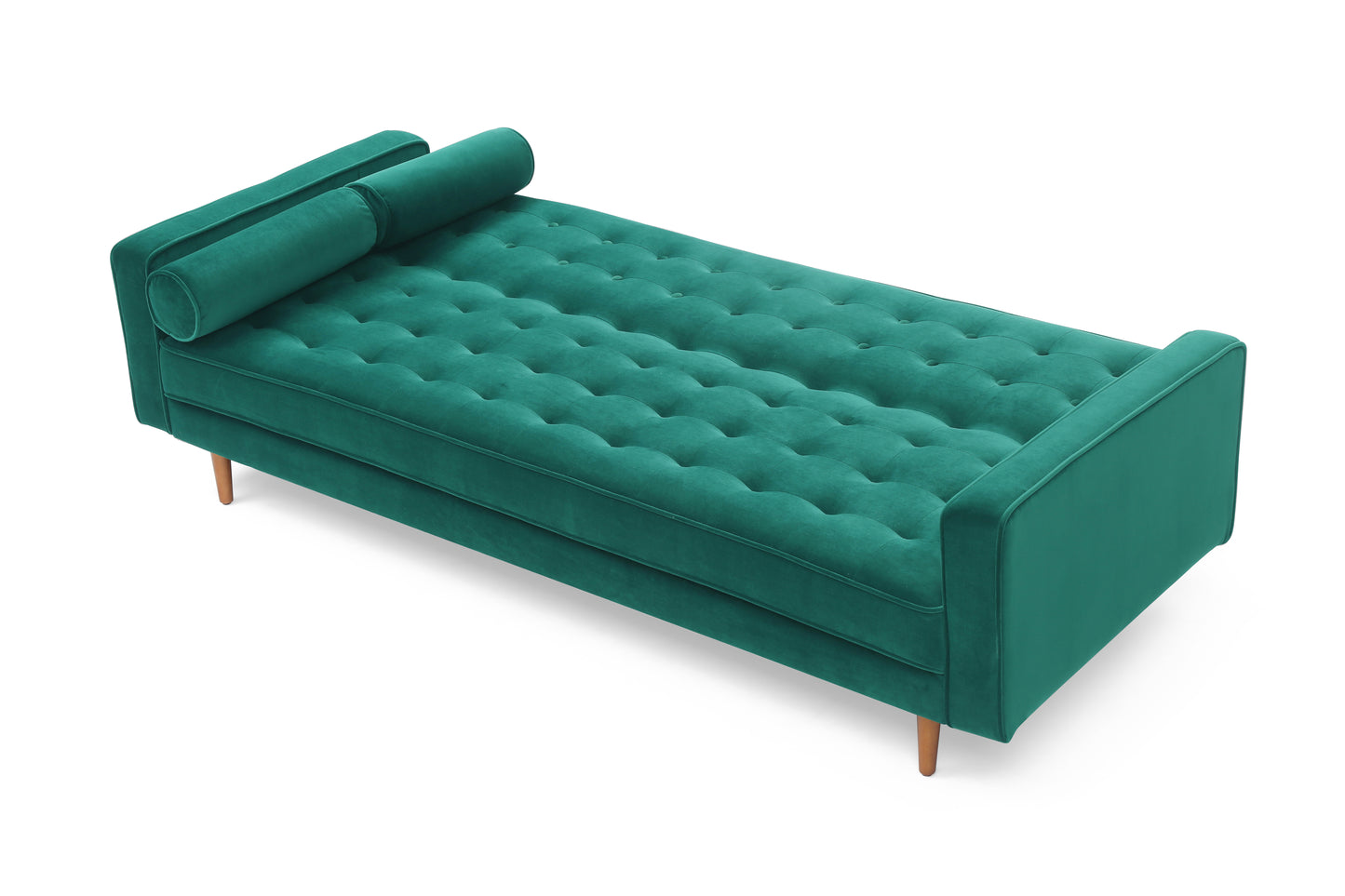 Sofa Bed 3 Seater Button Tufted Lounge Set for Living Room Couch in Fabric and Velvet