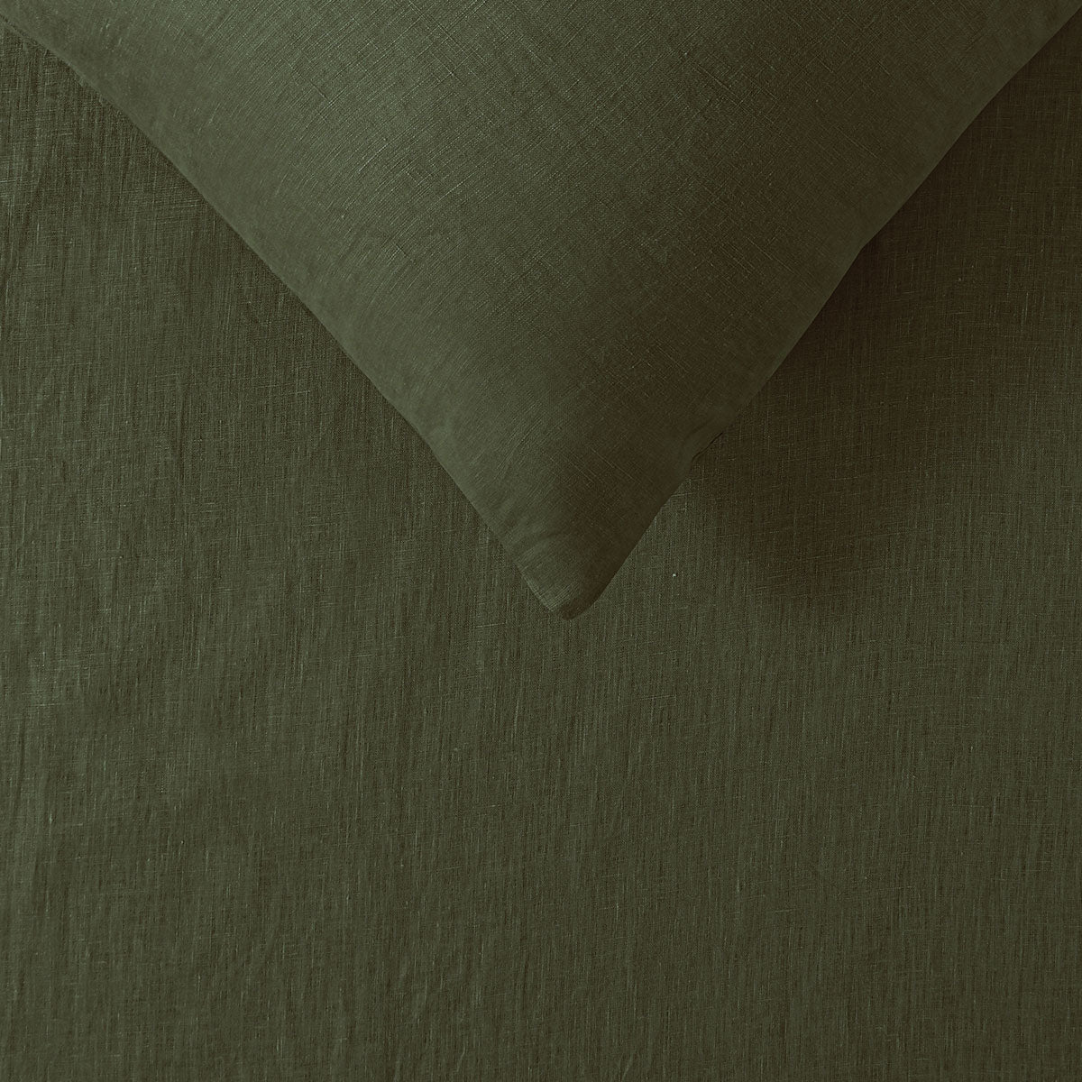 100% Linen Olive Quilt Cover Set