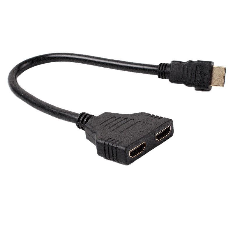HDMI Splitter 1 In 2 Out Cable Adapter Converter 1080 Multi Display Duplicator