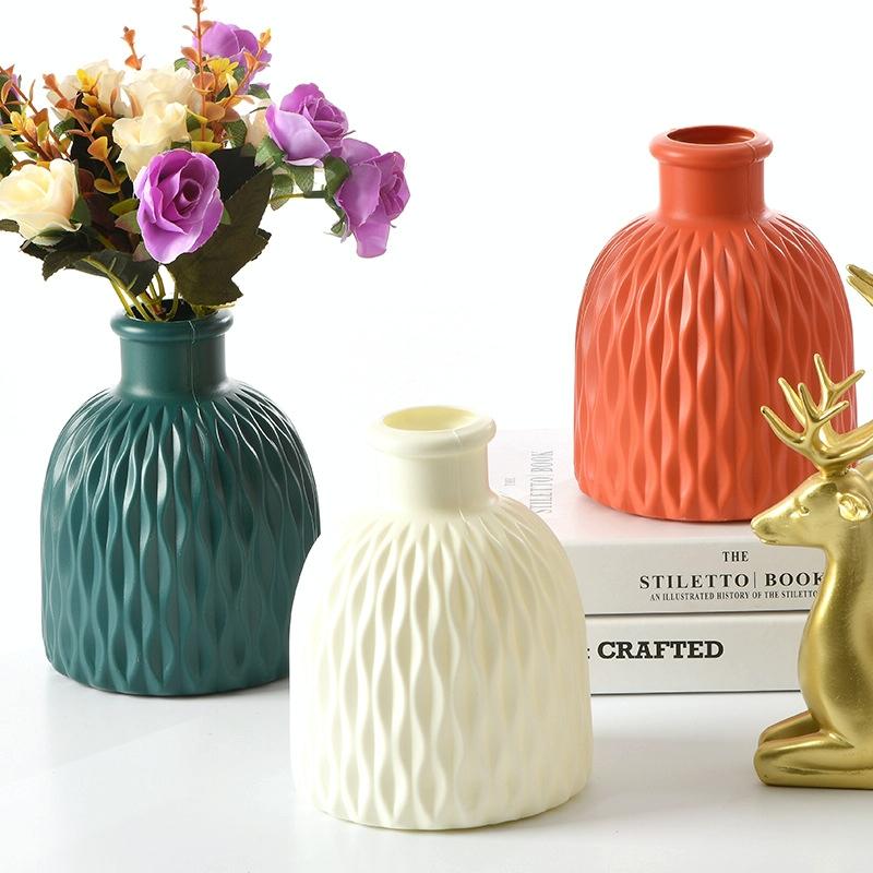 Versatile Drop-resistant Potted Plant Vase for Wet and Dry - Milk White