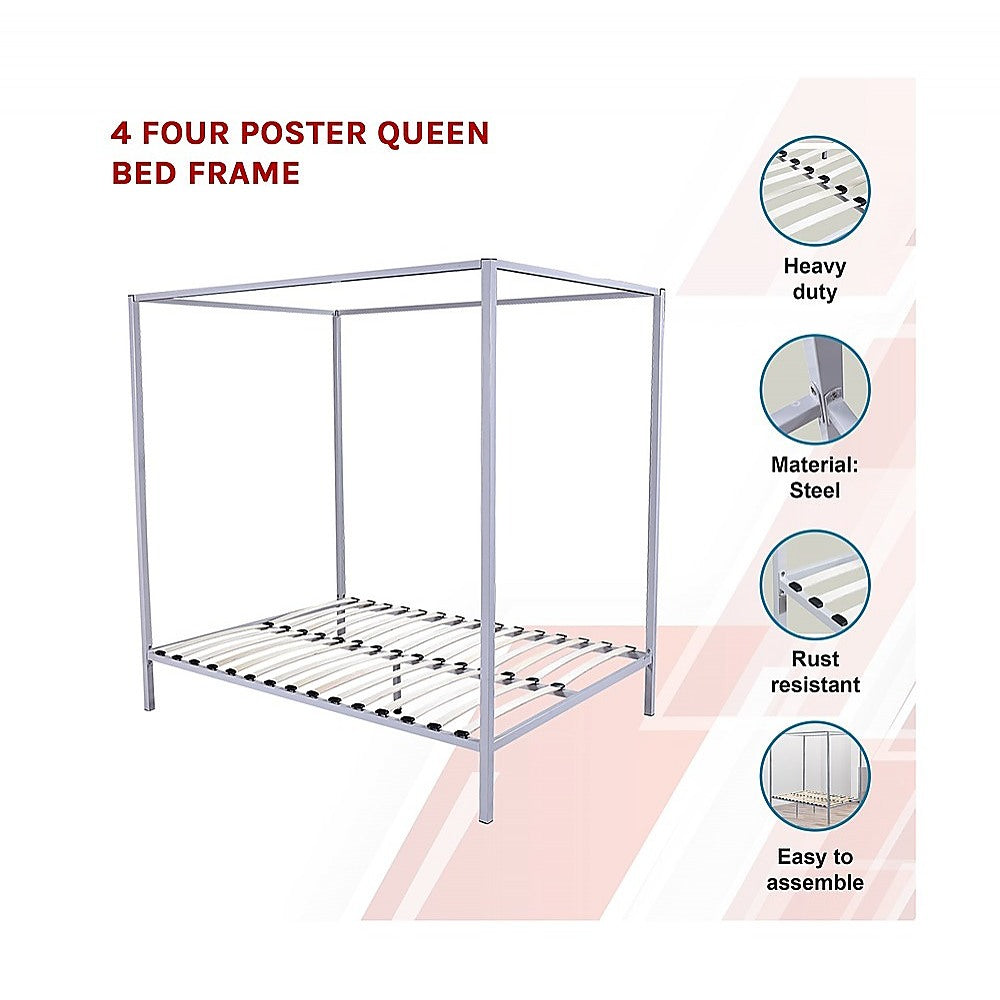 Four Poster Queen Bed Frame