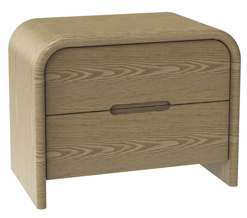 Bedside Table – Oak Veneer, 50cm Height