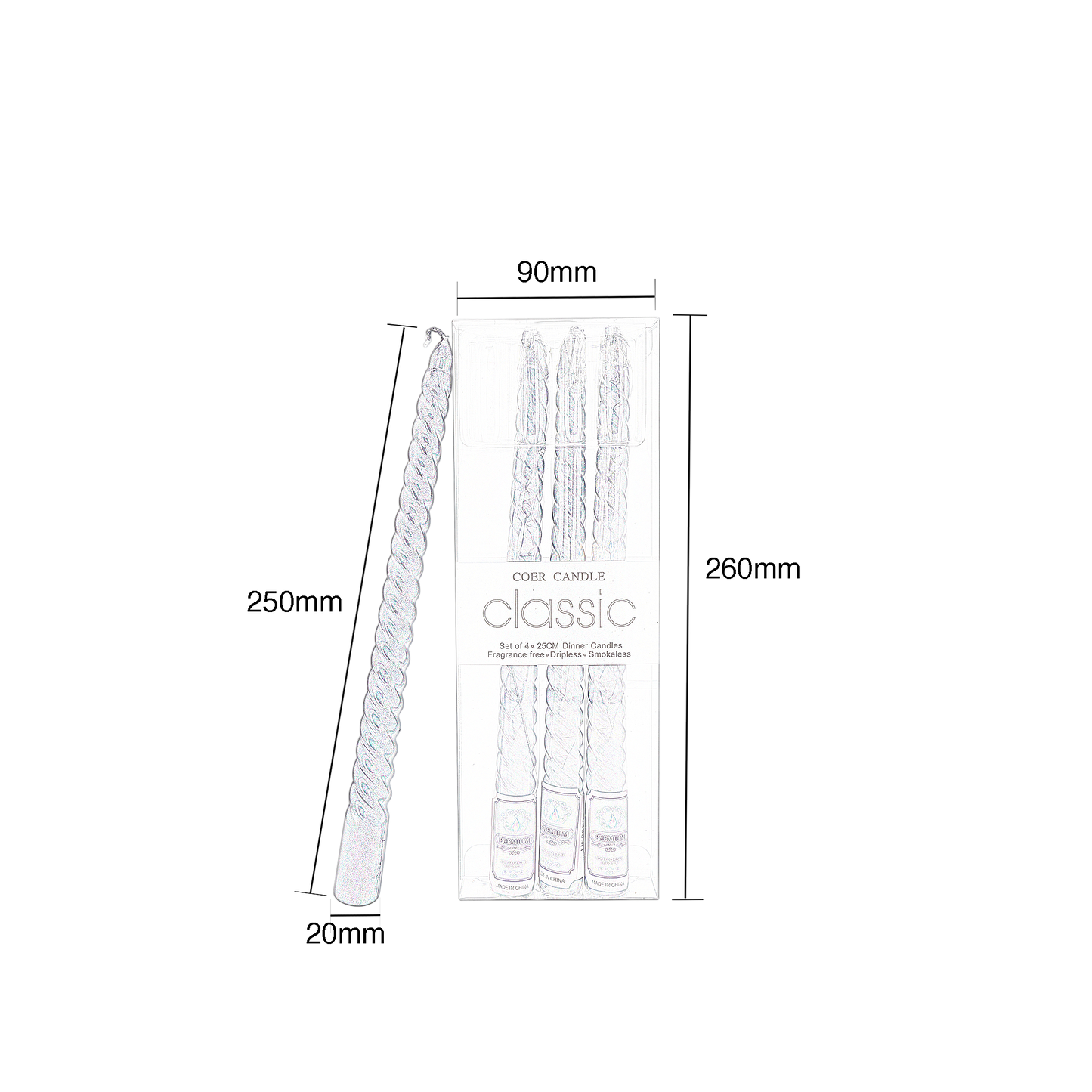 Iconic Candles flat and spiral