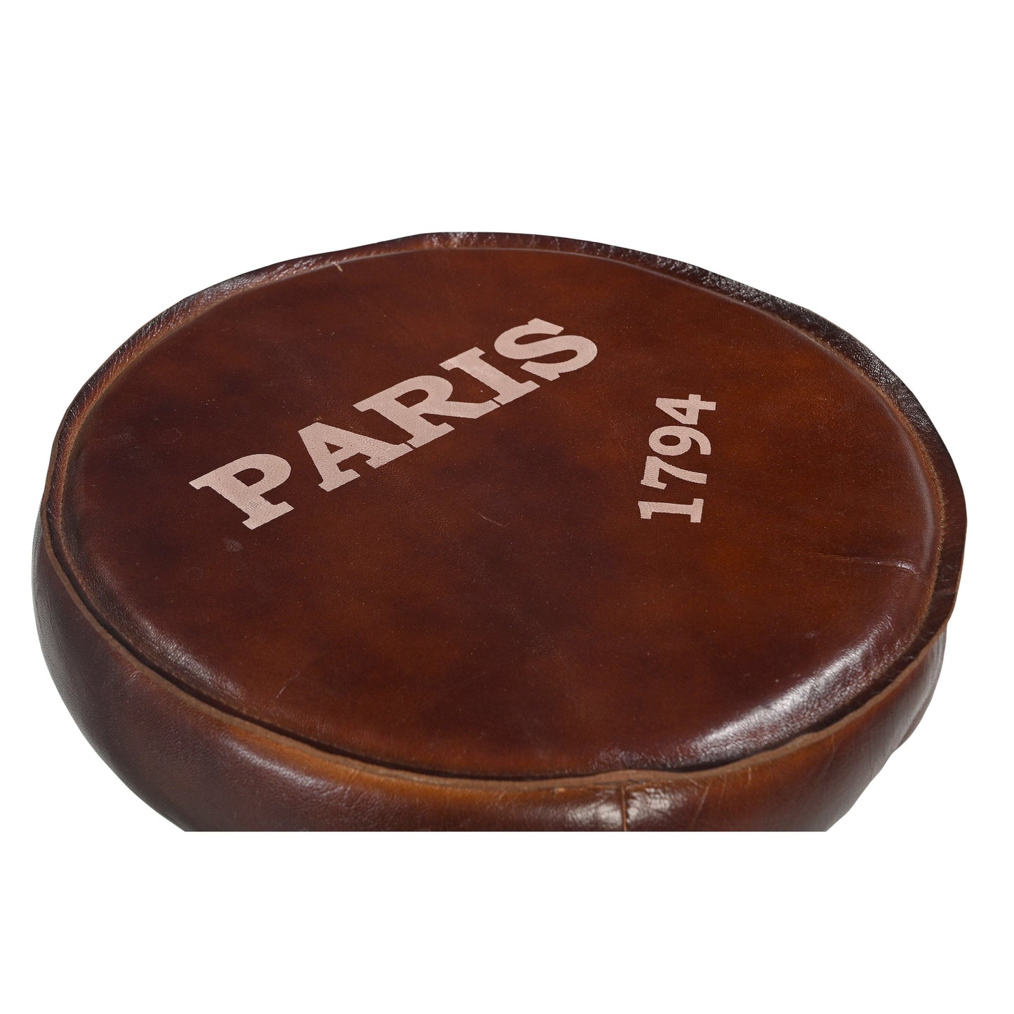INDUSTRIAL PARIS WIND UP CAST IRON BAR STOOL