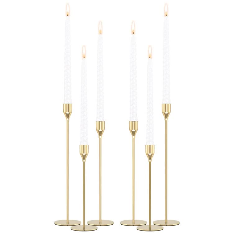 Minimalist Metal Candle Holder Set - 3-Piece Romantic Candle Cup Set for Living Room Decor, Elegant Dinner Table Accent