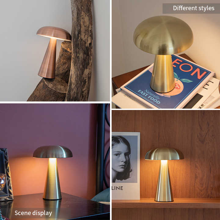 Modern Mushroom Table Lamp - Minimalist Metal Design for Home and Office