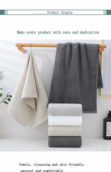 Premium Cotton Towel Set - 6 Pieces, Soft & Absorbent Bath Towels for Adults