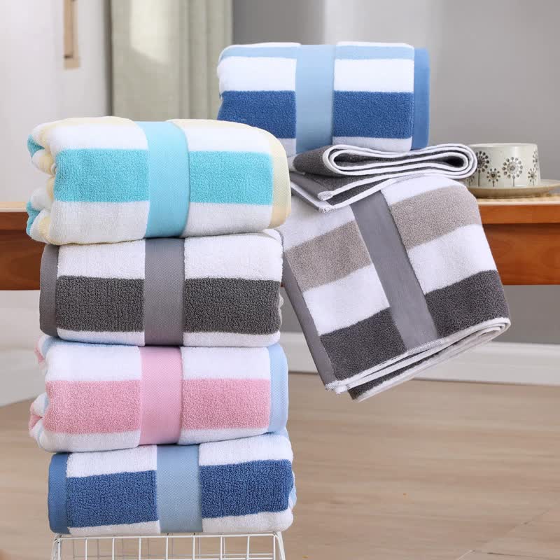 Ultra-Absorbent Long-Fiber Cotton Large Bath Towel – Perfect for Home, Hotel, and Beauty Salons